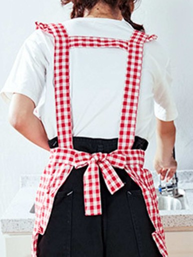 Gingham Pattern Apron