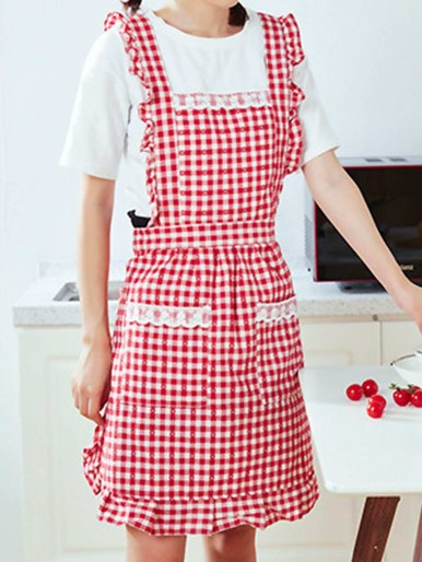 Gingham Pattern Apron