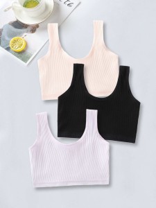 Girls 3pack Rib-knit Bralette