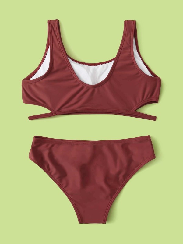 Girls Cut Out Side Bikini Swimsuit