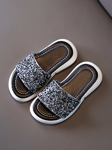 Girls 2025 glitter sliders