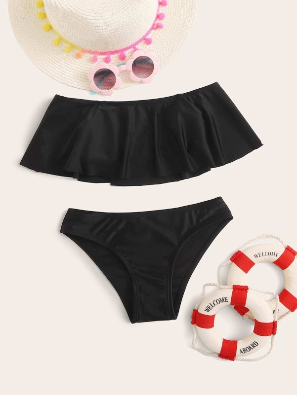 Girls Ruffle Bardot Bikini Set