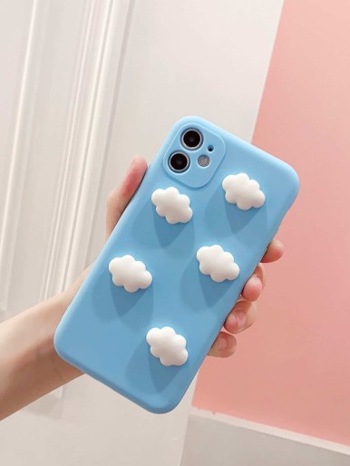3D Cloud Pattern Case Compatible With iPhone
