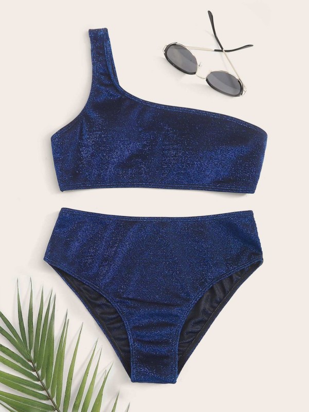 Swim, Blue Sparkle Triangl Bikini