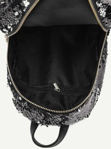 Pocket Front Sequins Backpack