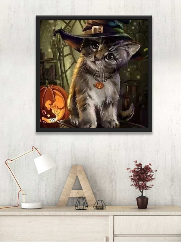 Halloween Cat Pattern DIY Diamond Painting