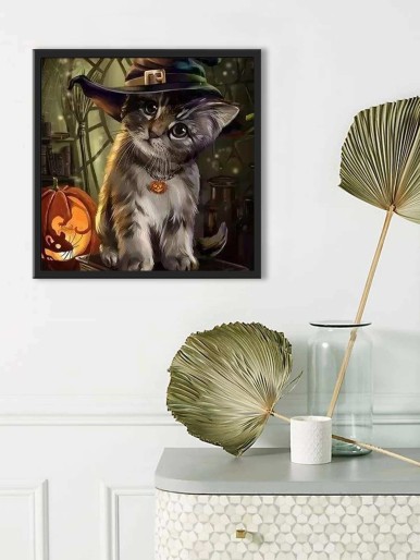 Halloween Cat Pattern DIY Diamond Painting