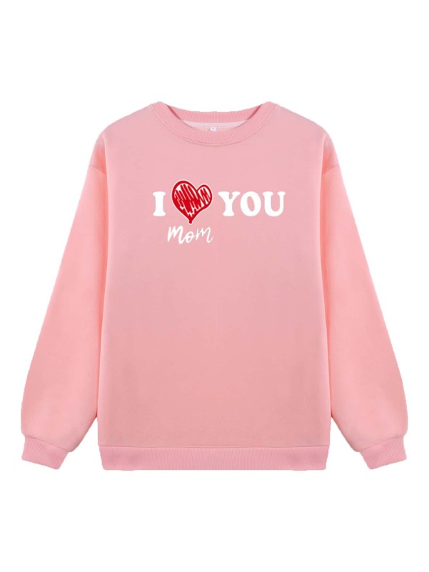 Letter Graphic Thermal Lined Sweatshirt