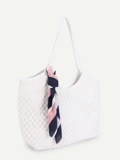 Double Handle Tote Bag With Twilly