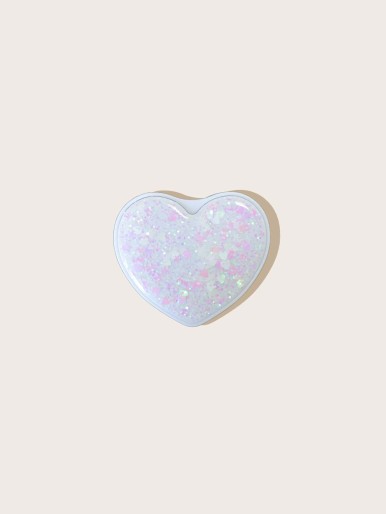 Heart Design Glitter Pop-Out Phone Grip