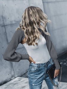 High Neck Super Crop Sweater