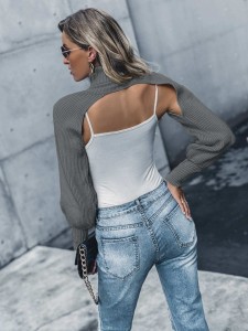 High Neck Super Crop Sweater