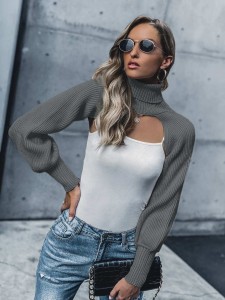 High Neck Super Crop Sweater