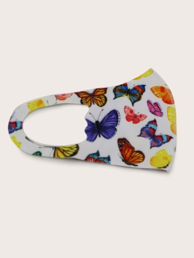 Kids Butterfly Print Face Covering