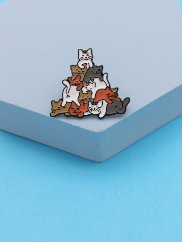 Kids Cat Design Brooch