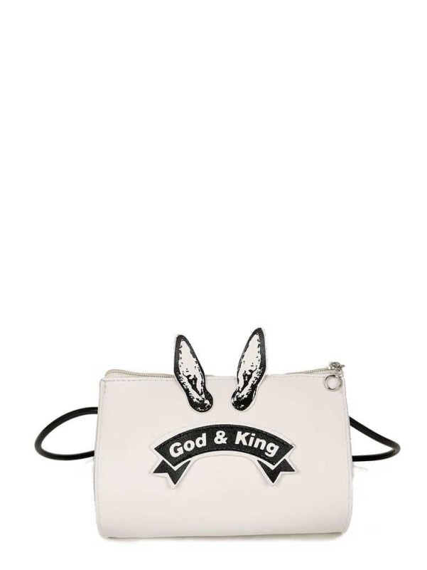 Slogan store clutch bag