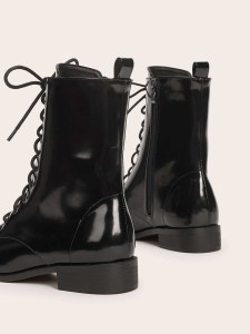 Lace-up Front Ankle Boots