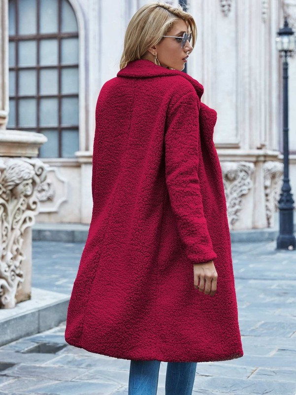 long red teddy coat