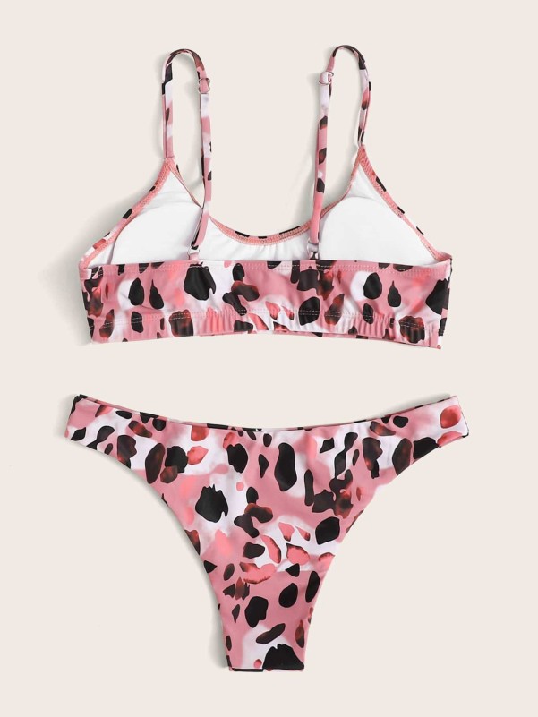 Leopard High Leg Bikini Swimsuit