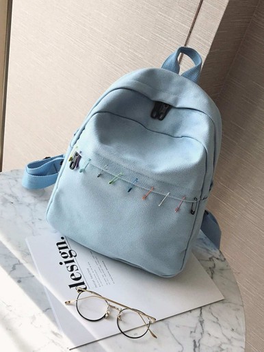 Pin Detail Backpacks Bag