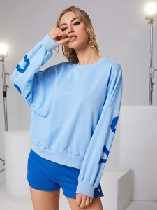 Letter Graphic Drop Shoulder Sweatshirt