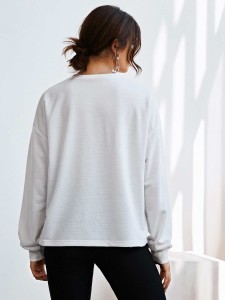 Letter Graphic Drop Shoulder Sweatshirt