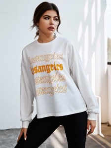 Letter Graphic Drop Shoulder Sweatshirt