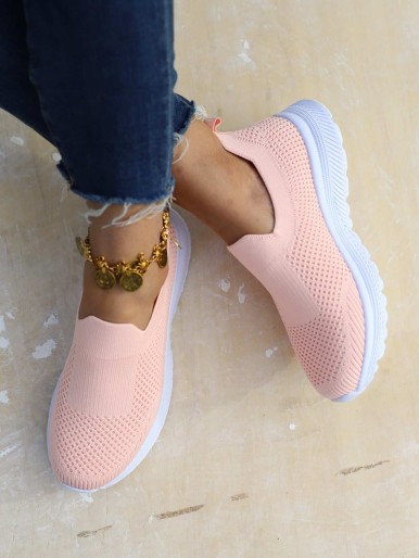 Low Top Knit Sneakers