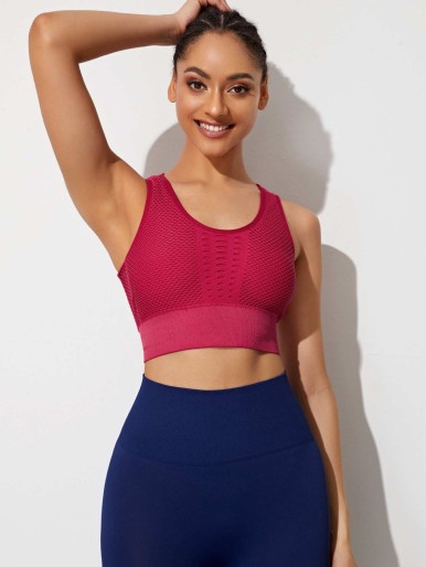 Medium Support Hollow Out Sports Bra