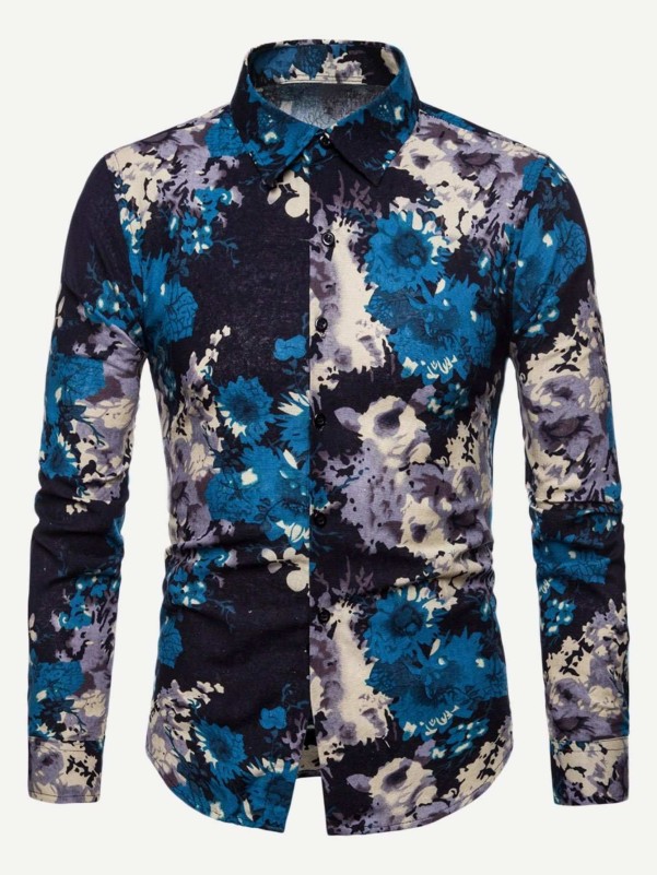 Men Allover Abstract Print Shirt