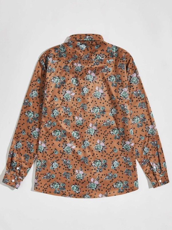 Men Allover Floral Shirt