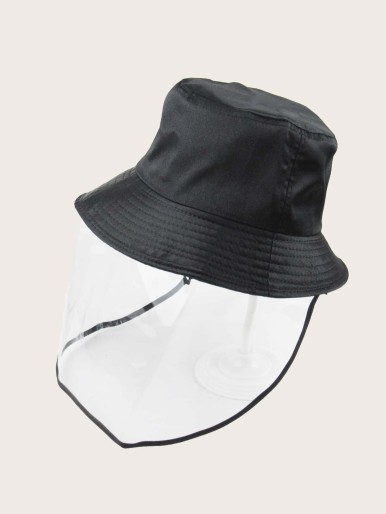 Men Bucket Hat With Clear Face Shield
