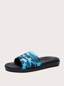 Men Camo Pattern Slides