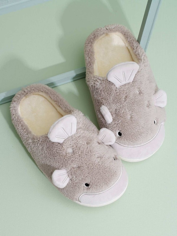 Men Cartoon Design Fluffy Slippers