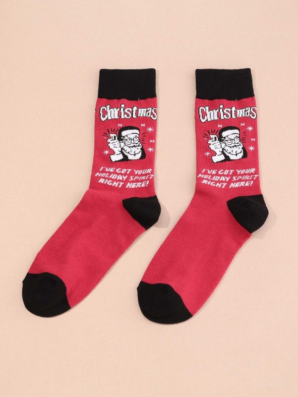 Men Christmas Pattern Socks