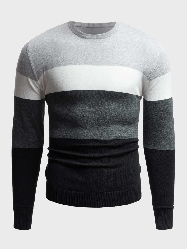 Men Color Block Sweater