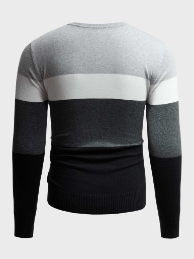 Men Color Block Sweater