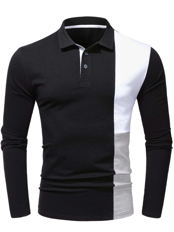 Men Cut And Sew Polo Shirt