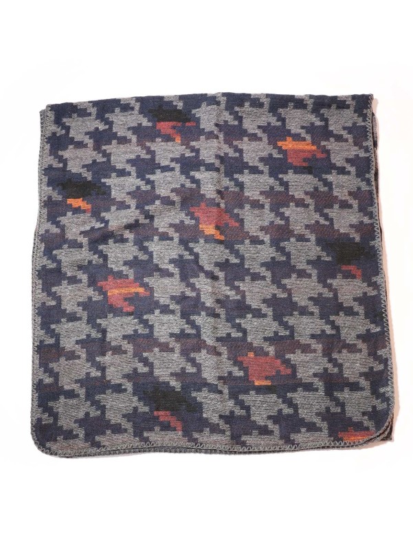 Men Houndstooth Print Shawl Scarf