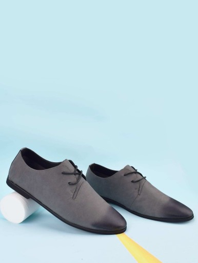 Men Lace-up Front Suede Shoes