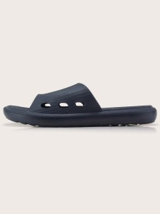 Men Open Toe Textured Slippers