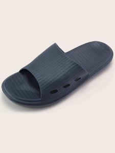 Men Open Toe Textured Slippers