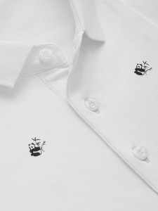 Men Panda Print Polo Shirt