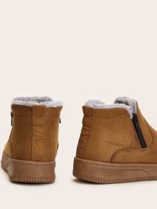 Men Side Zip Snow Boots