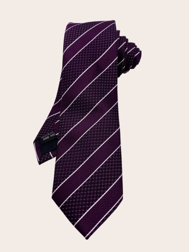 ربطة عنق بنقشة مخططة للرجال