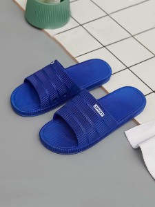 Men Textured Wide Fit Slippers