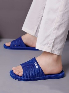 Men Textured Wide Fit Slippers