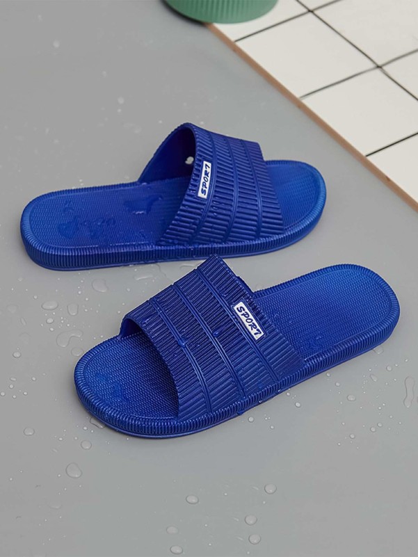 Men Textured Wide Fit Slippers