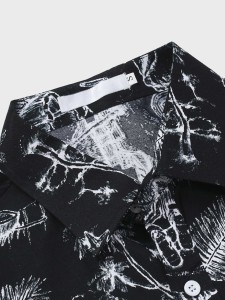 Men Tropical & Conch Print Shirt