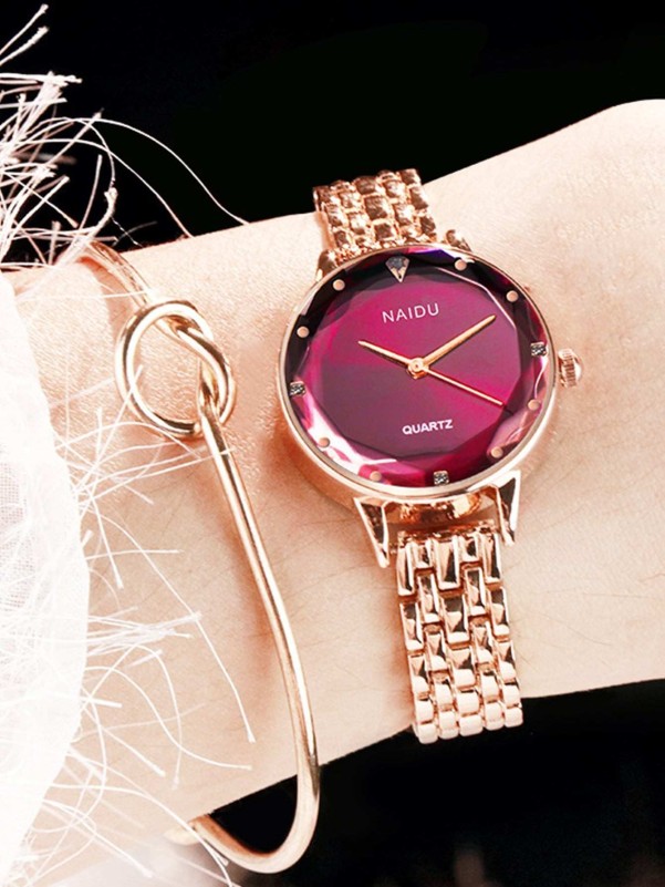 1pc Minimalist Quartz Watch & 6pcs Bracelet